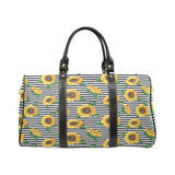 sunflowers ribbon background Travel Bag