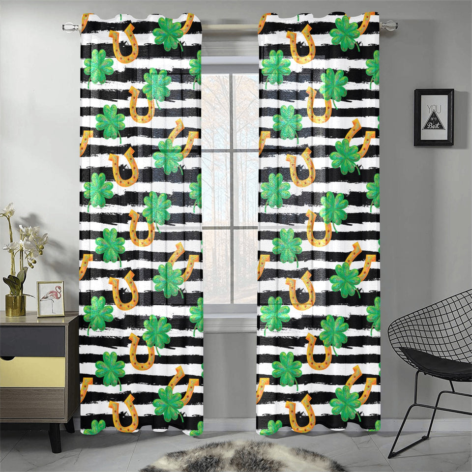 Horseshoes Pattern Print Design 01 Gauze Curtain