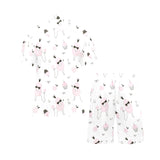 Poodle dog rose cake pattern Men's V-Neck Short Pajama Set