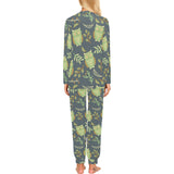 Cute owls leaves pattern Women's All Over Print Pajama Set