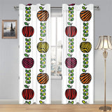 colorful apples leave zebra stripe Gauze Curtain