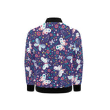 Colorful butterfly flower pattern.eps Kids' Boys' Girls' Bomber Jacket