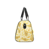 Saxophone cornet pattern yellow background Travel Bag