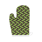 Green Peas Pattern Print Design 05 Heat Resistant Oven Mitts