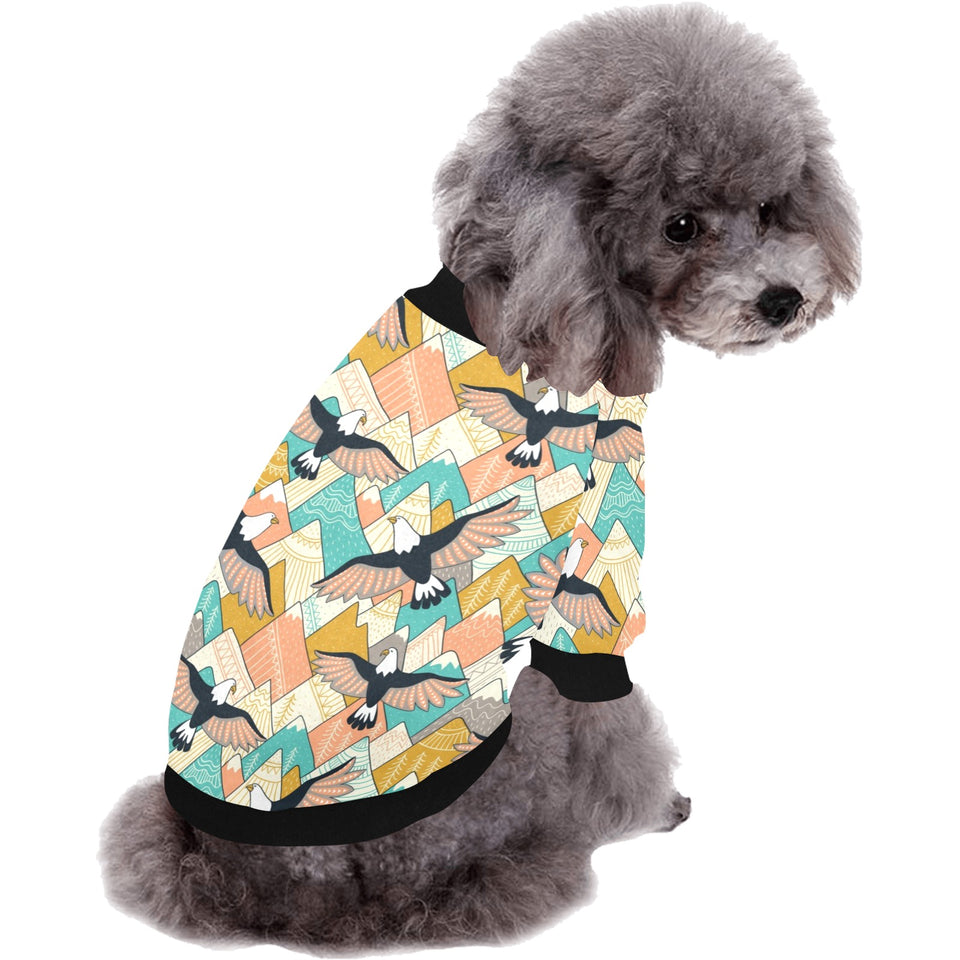 Eagle Pattern Print Design 02 All Over Print Pet Dog Round Neck Fuzzy Shirt