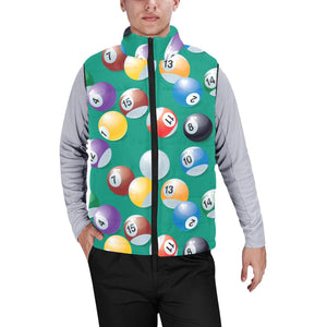 Billiard Ball Pattern Print Design 01 Men's Padded Vest