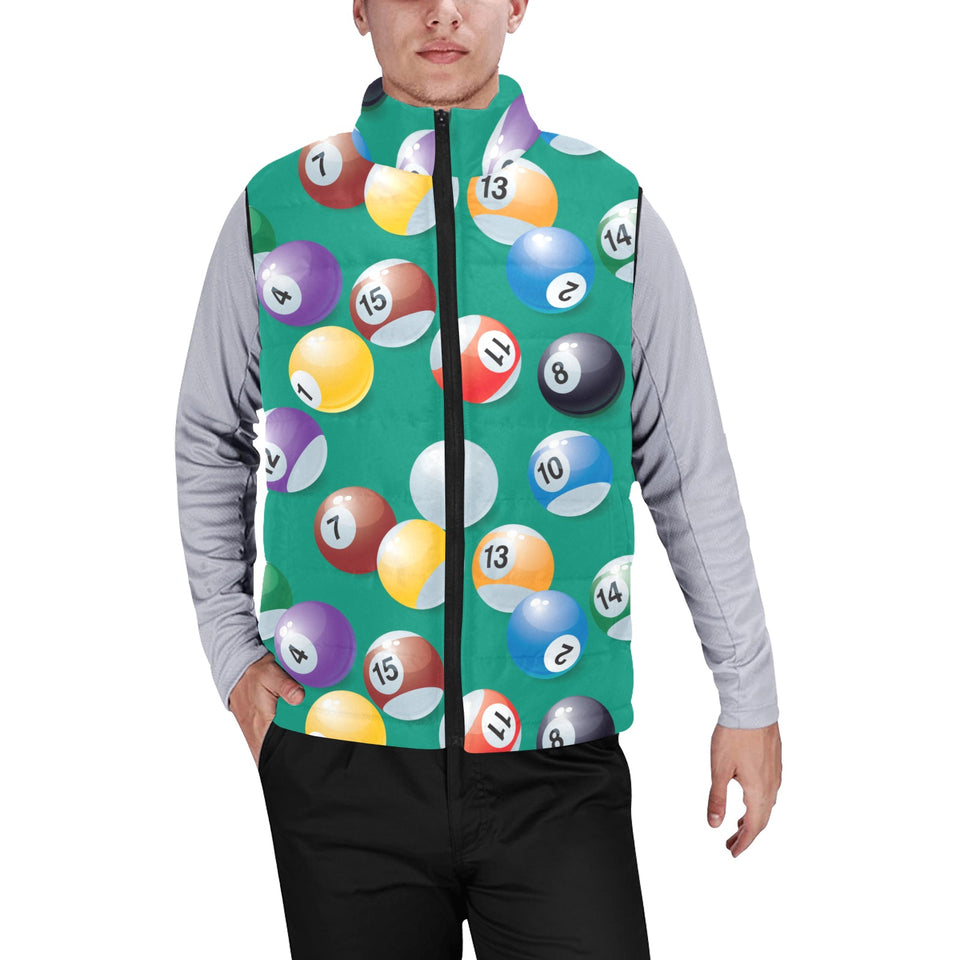 Billiard Ball Pattern Print Design 01 Men's Padded Vest