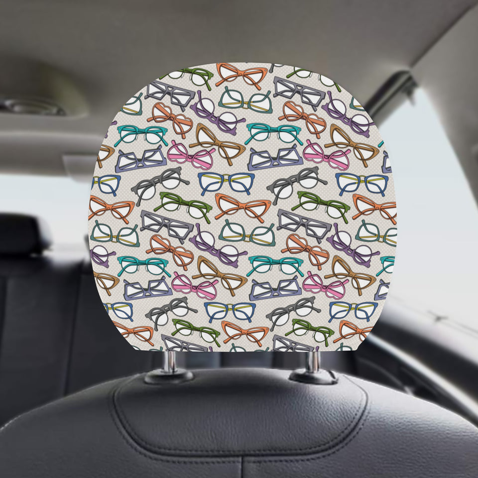 Sun Glasses Pattern Print Design 01 Car Headrest Cover