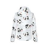 Cute cows pattern Women's Padded Hooded Jacket
