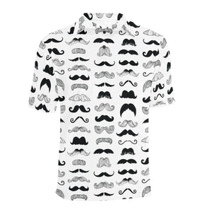 Mustache Beard Pattern Print Design 04 Men's All Over Print Polo Shirt