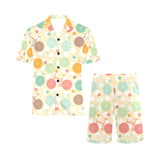 Bicycle Pattern Print Design 01 Men's V-Neck Short Pajama Set