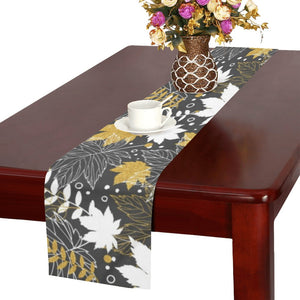 Beautiful gold autumn maple leaf pattern Table Runner