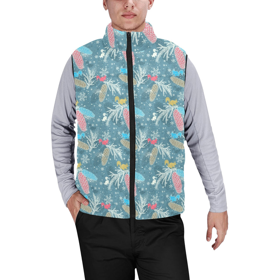 Squirrel Pattern Print Design 01 Men's Padded Vest