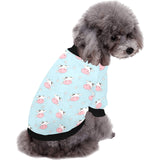 Cute cow flower pattern All Over Print Pet Dog Round Neck Fuzzy Shirt