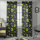 Alien Pattern Print Design 02 Gauze Curtain
