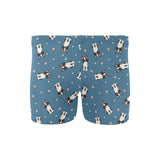 Cute boston terrier dog spattern Men's Swimming Trunks