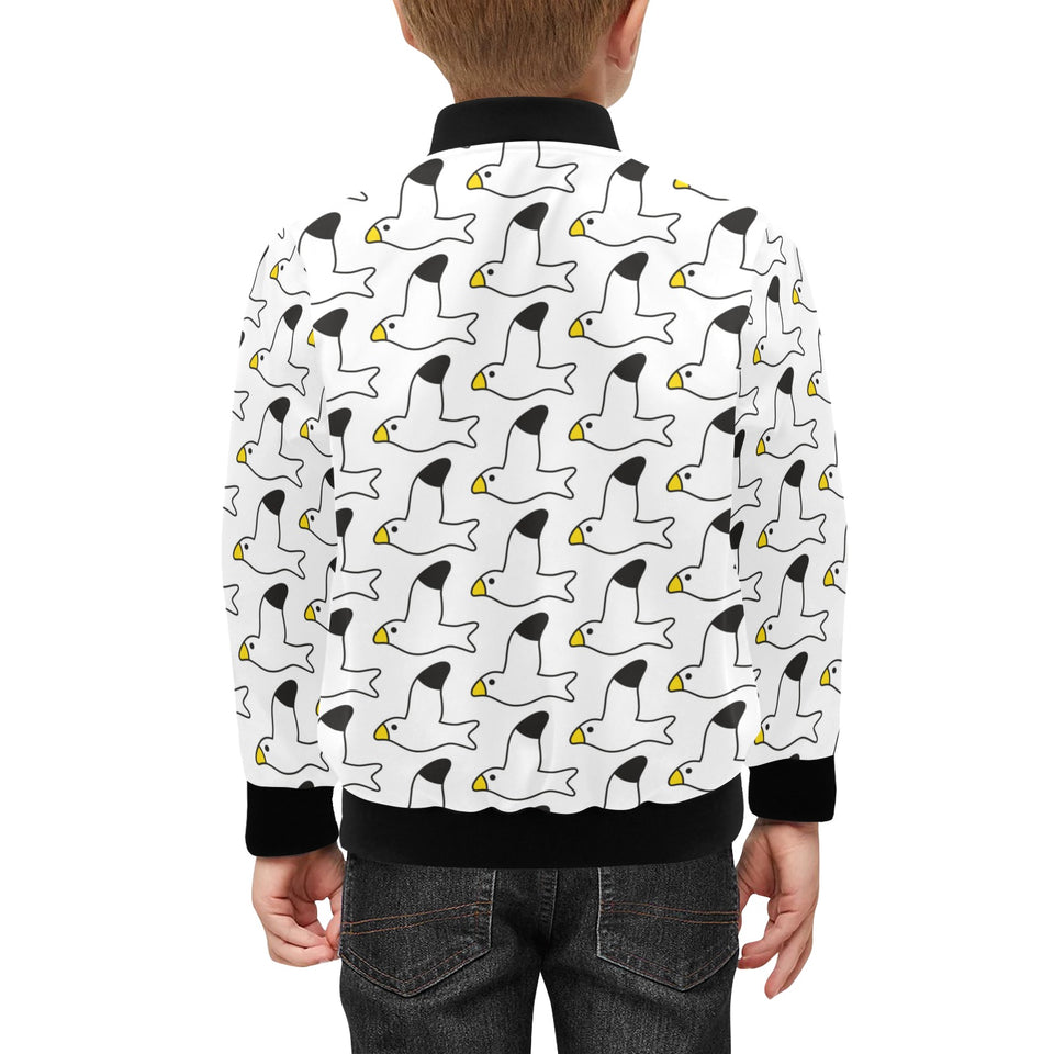 Seagull Pattern Print Design 05 Kids' Boys' Girls' Bomber Jacket