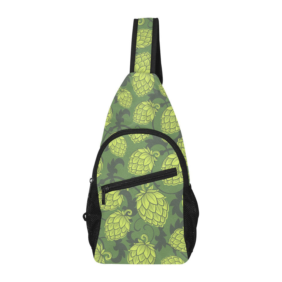Hop pattern Hop cone background All Over Print Chest Bag