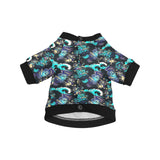 Dragon sea wave pattern All Over Print Pet Dog Round Neck Fuzzy Shirt