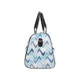 zigzag chevron blue pattern Travel Bag