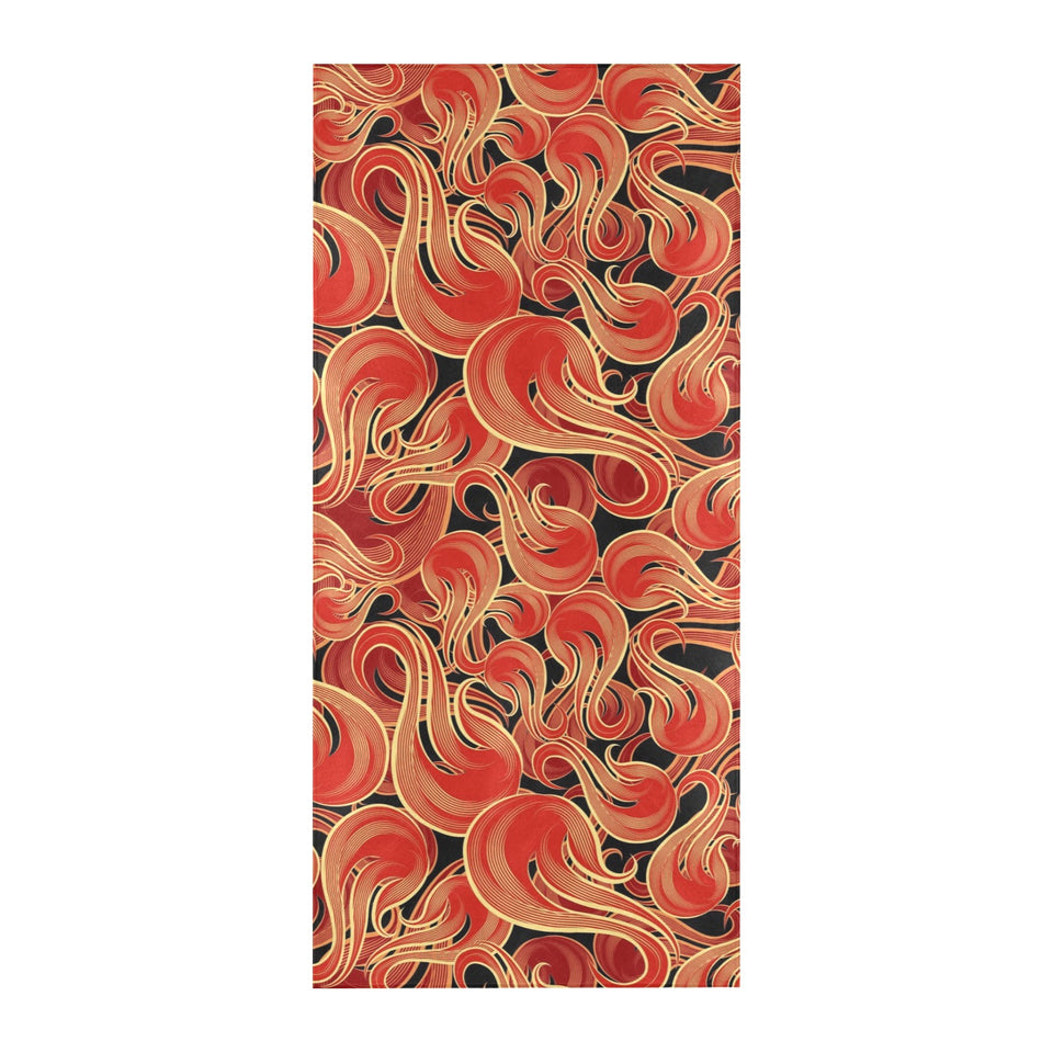 Fire flame pattern Beach Towel