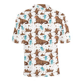 sea lion Seals jellyfish pattern Men's All Over Print Polo Shirt