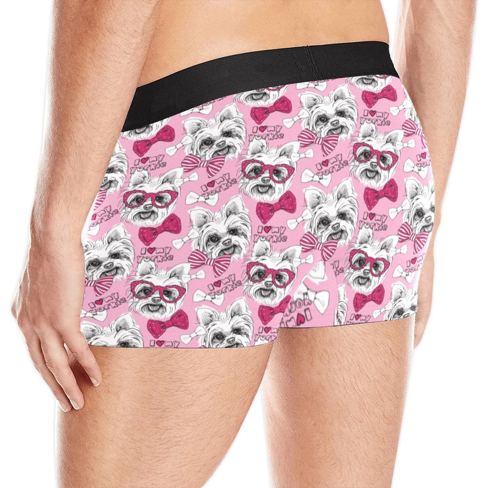 Yorkshire Terrier Pattern Print Design 03 Men's All Over Print Boxer Briefs Men's Underwear