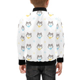 Cute Siberian Husky pattern Kids' Boys' Girls' Bomber Jacket