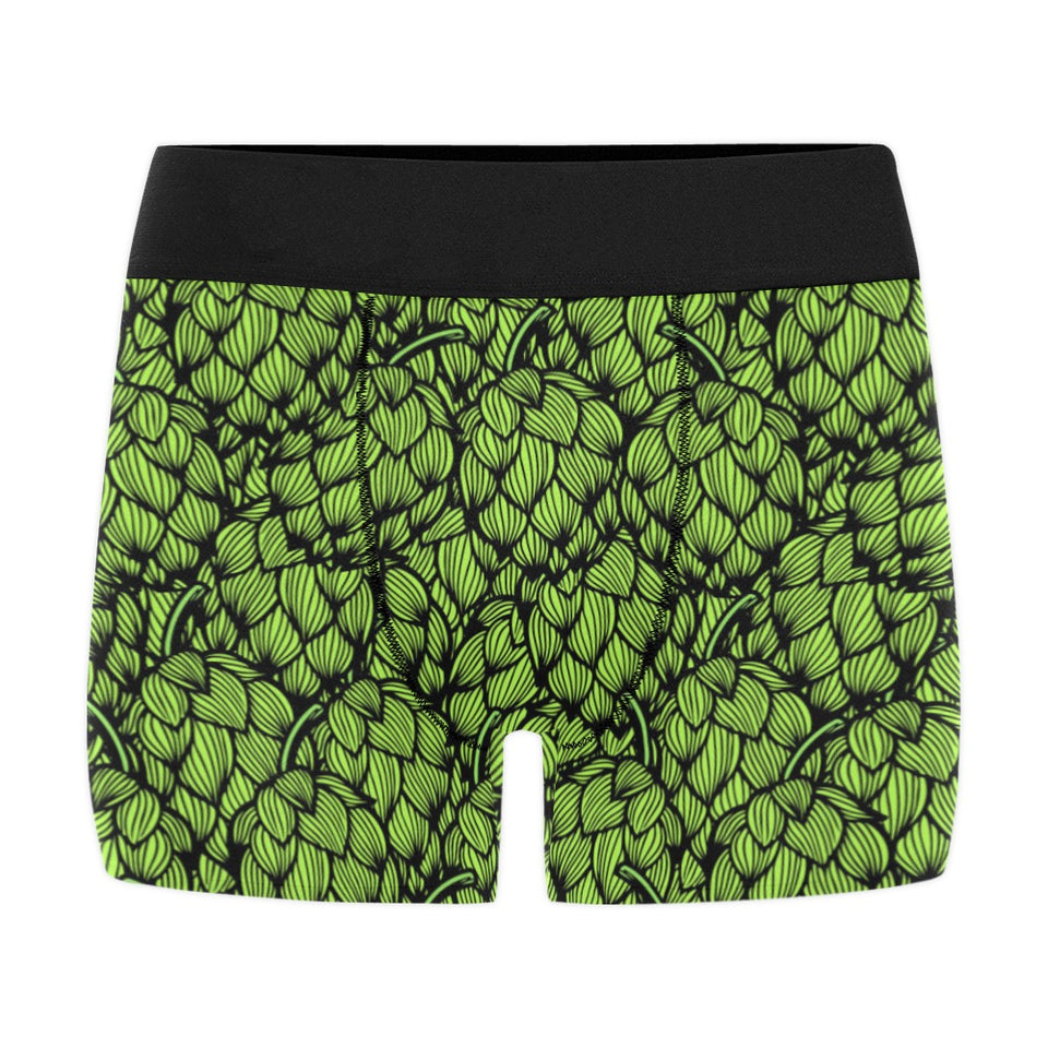 Green hop pattern Men's All Over Print Boxer Briefs Men's Underwear