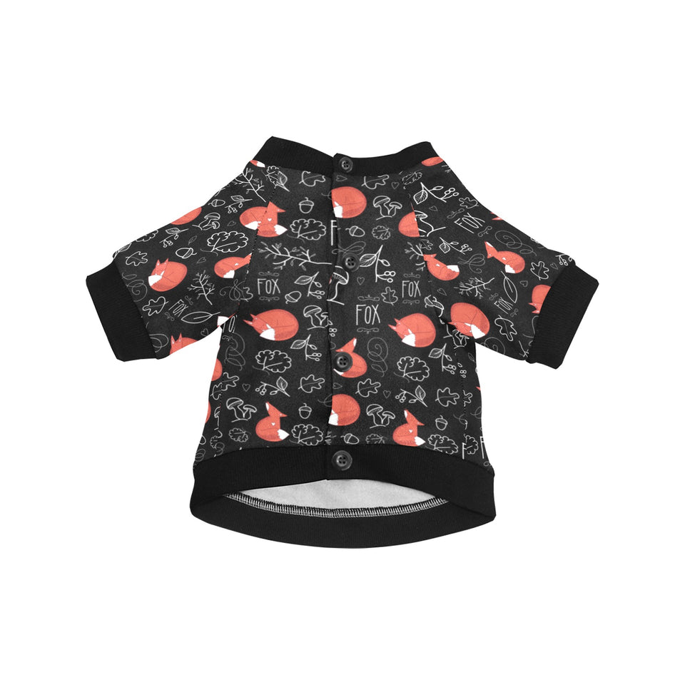 fox sleeping fox pattern All Over Print Pet Dog Round Neck Fuzzy Shirt