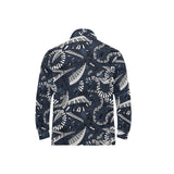 Piano Pattern Print Design 02 Men's Long Sleeve Polo Shirt