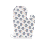 Hedgehog Pattern Print Design 04 Heat Resistant Oven Mitts