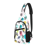 Dragonflies ginkgo leaves pattern All Over Print Chest Bag