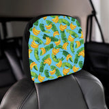 banana leaves banana design pattern Car Headrest Cover
