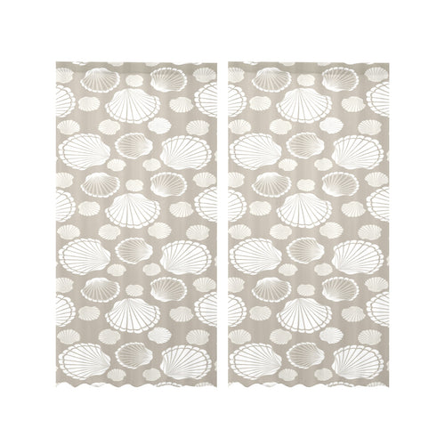 Scallop shell pattern Gauze Curtain