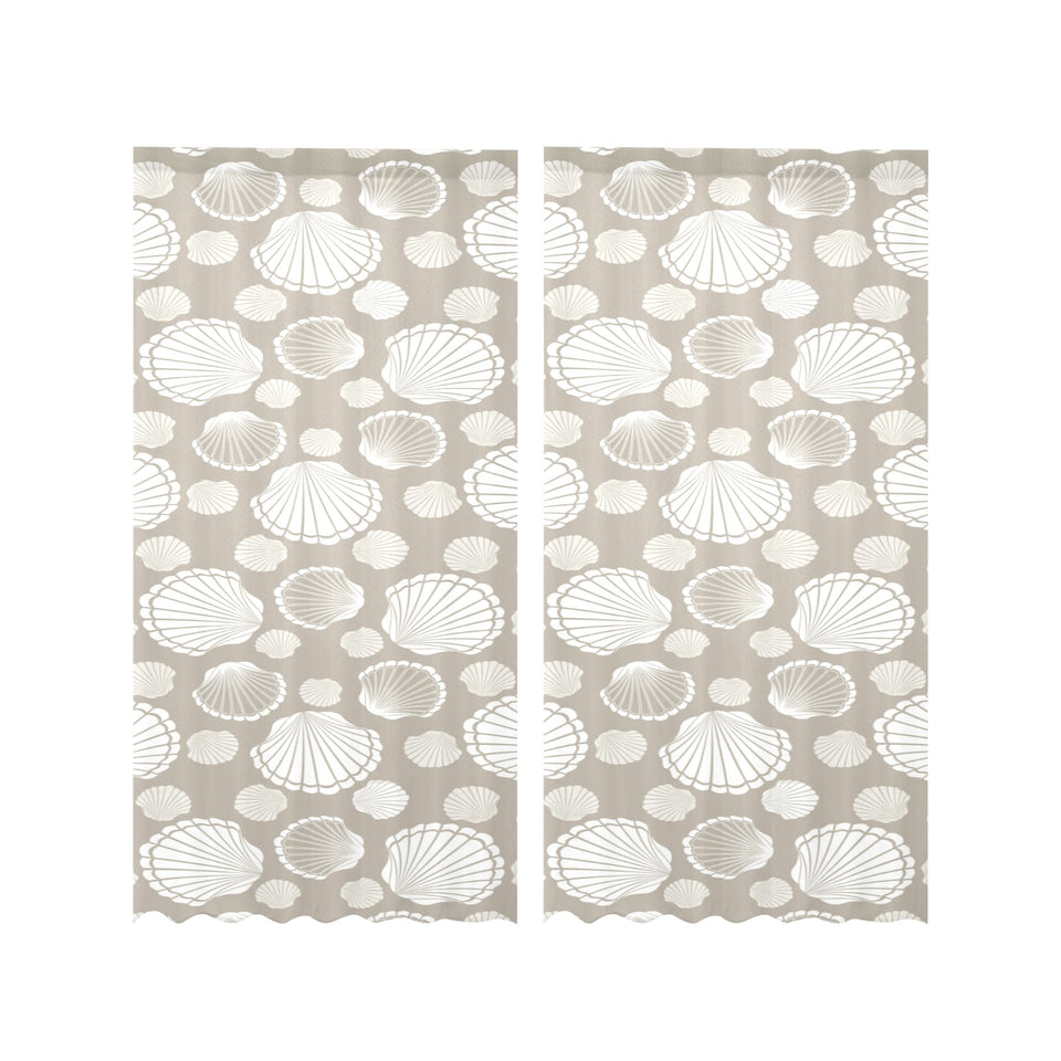Scallop shell pattern Gauze Curtain