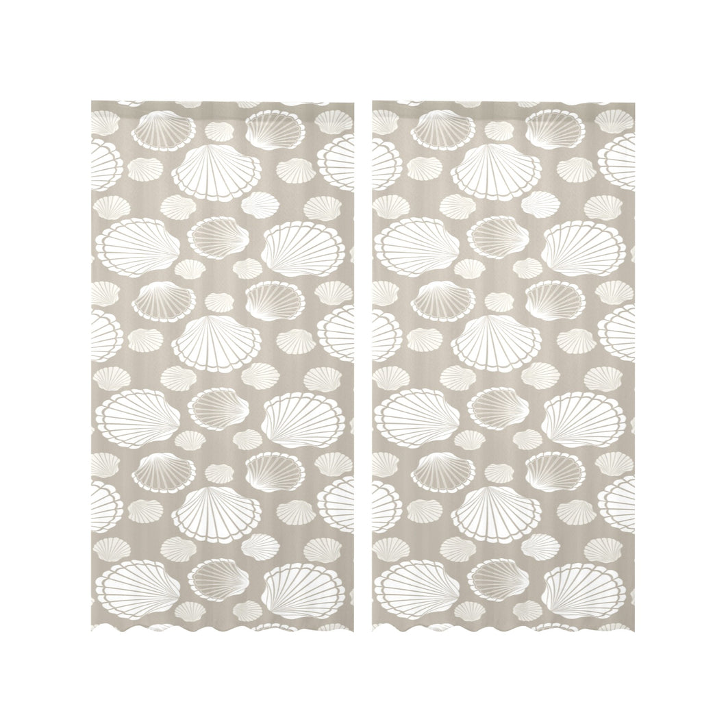 Scallop shell pattern Gauze Curtain