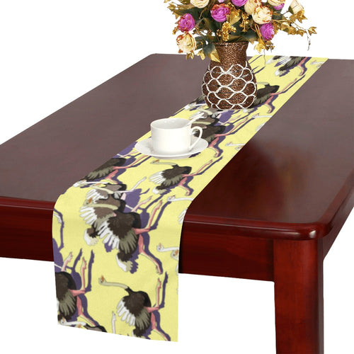 Ostrich Pattern Print Design 04 Table Runner