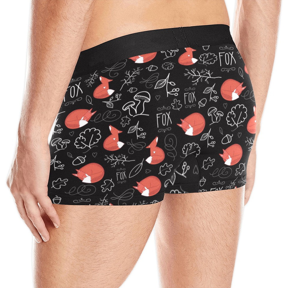fox sleeping fox pattern Men's All Over Print Boxer Briefs Men's Underwear