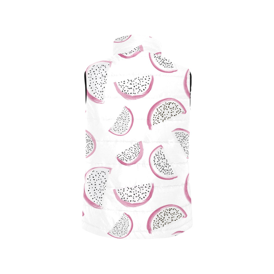 dragon fruit pattern Women's Padded Vest