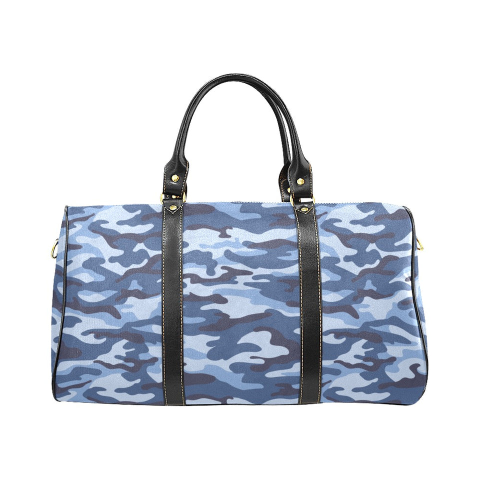 Blue camouflage pattern Travel Bag