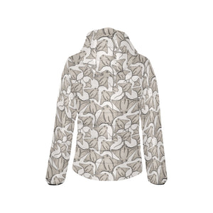 Stingray Pattern Print Design 05 Women's Padded Hooded Jacket