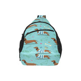 Dachshund decorative background All Over Print Chest Bag