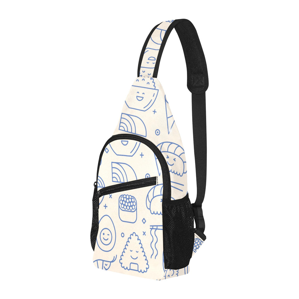 Cute sushi icon pattern All Over Print Chest Bag
