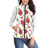 dragon fruits white background Women's Padded Vest