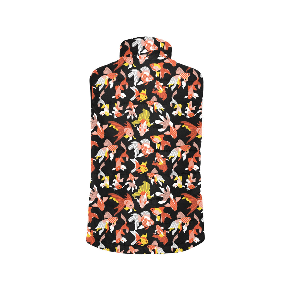 Goldfish Pattern Print Design 03 Men's Padded Vest