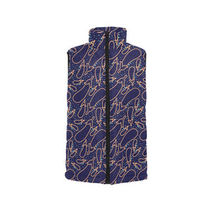 Eggplant Pattern Print Design 04 Men's Padded Vest