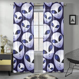 Alien Pattern Print Design 01 Gauze Curtain