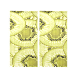 Sliced kiwi pattern Gauze Curtain