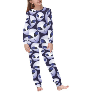 Alien Pattern Print Design 01 Kids' Boys' Girls' All Over Print Pajama Set